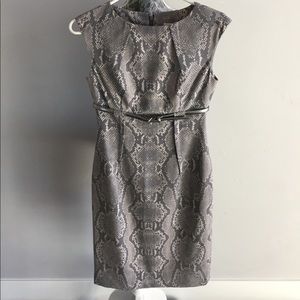 Calvin Klein leopard print sheath dress