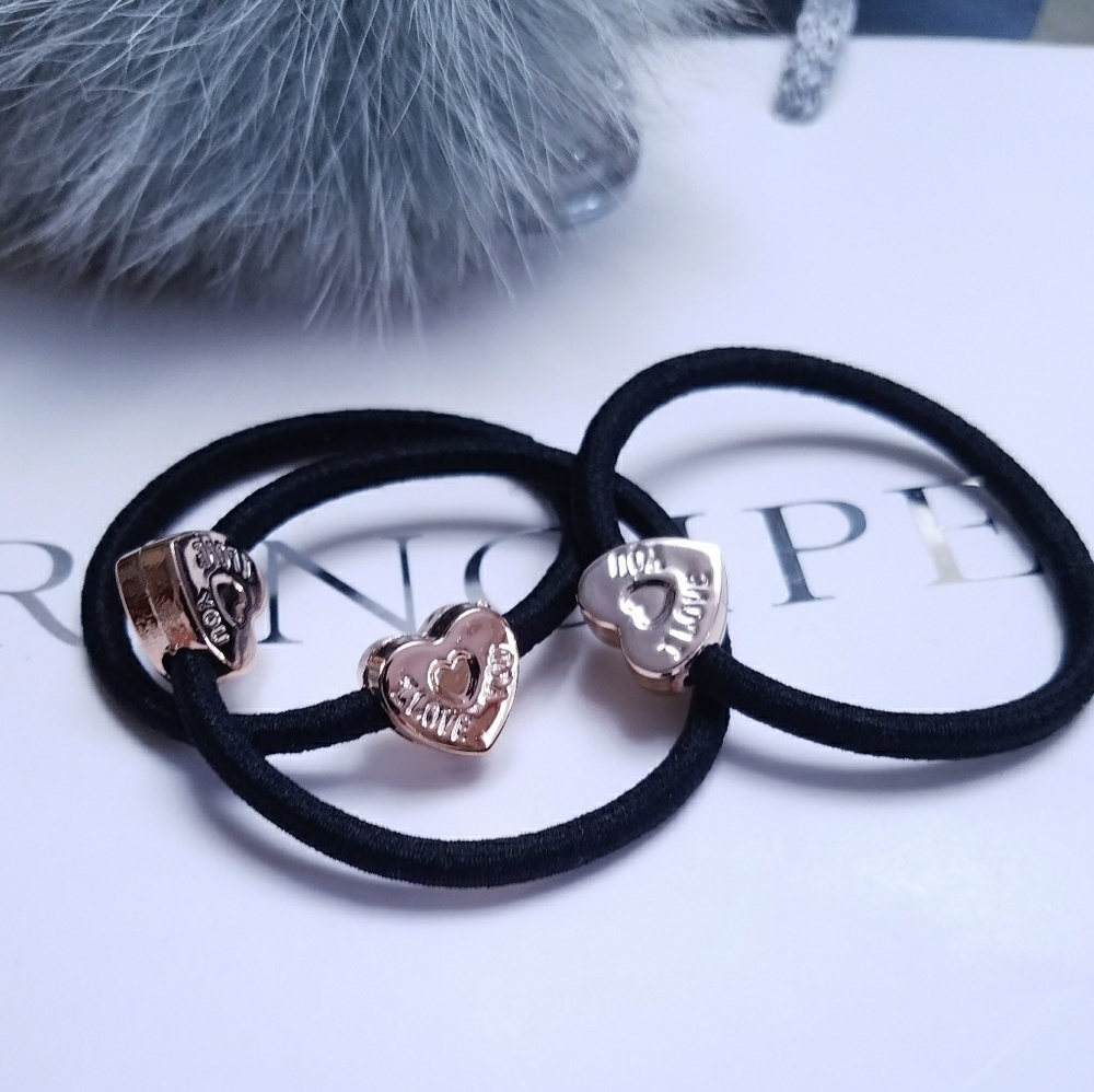 "I LOVE YOU" Black Hair Band