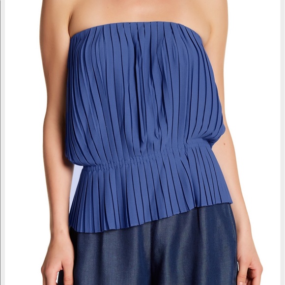 Nicole Miller Pleated Strapless Top - Picture 1 of 3