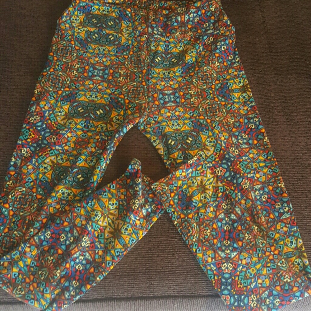 Lularoe one size leggings stained glass unicorn