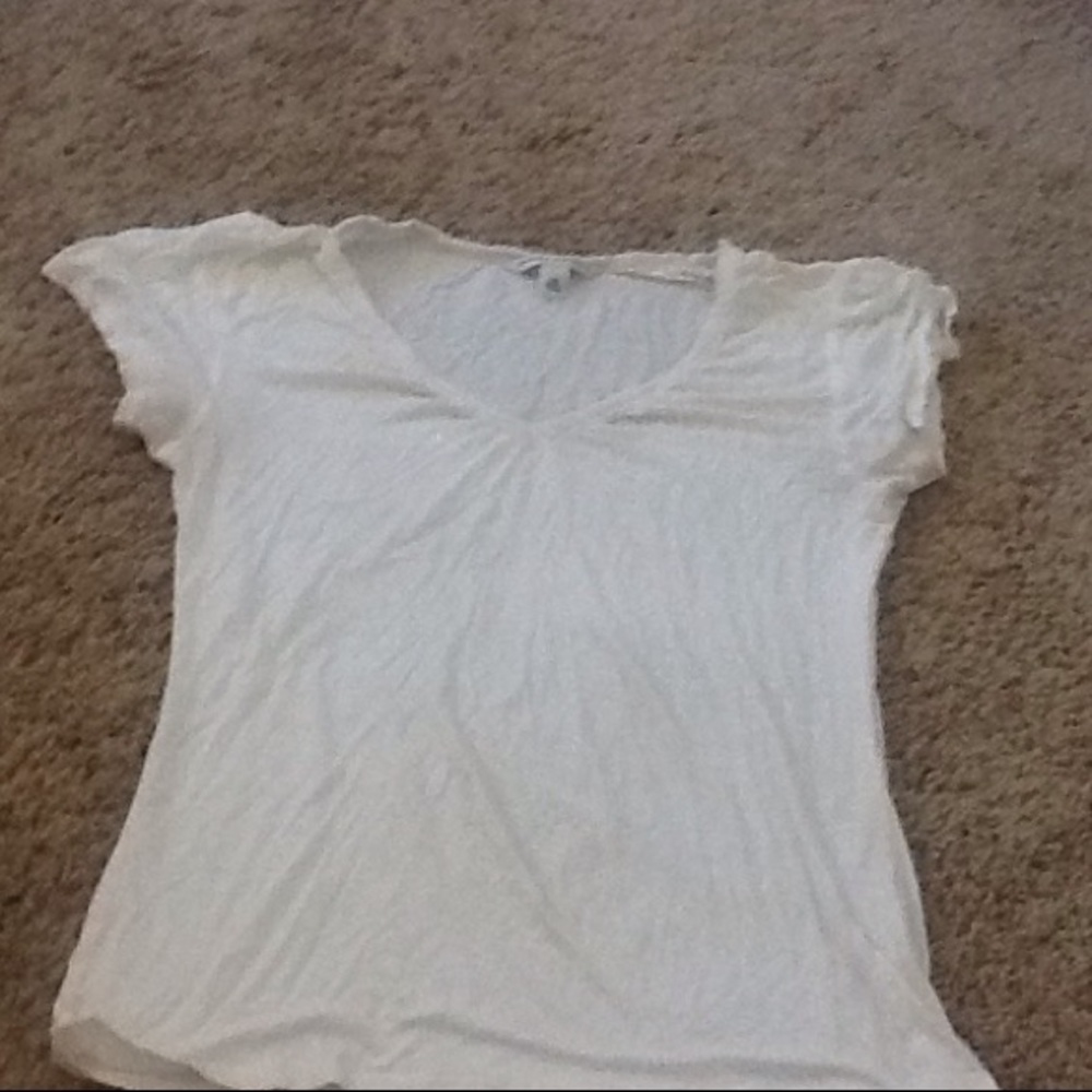 white banana republic tee shirt