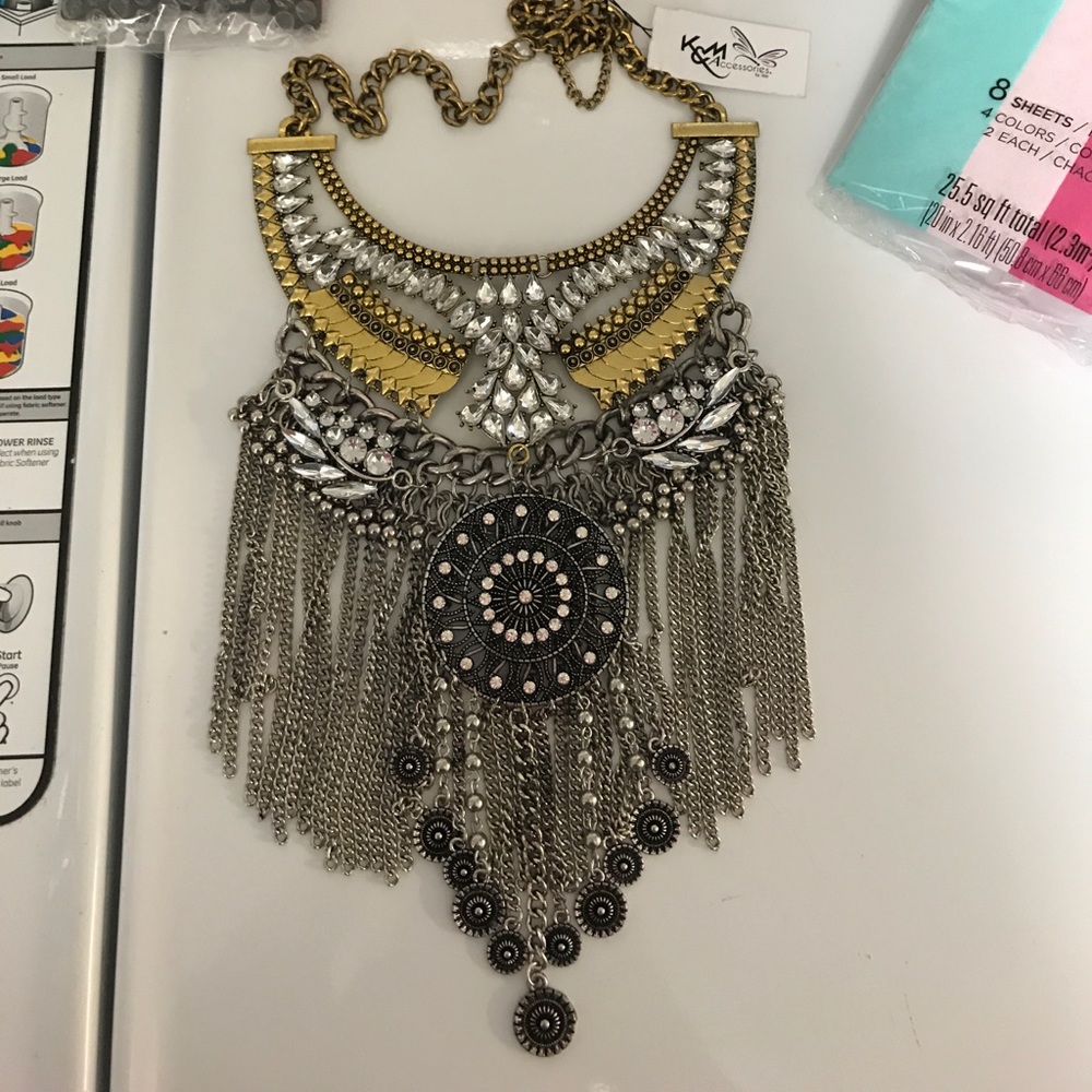 k&m accessories bib style necklace