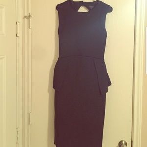 Topshop cut out peplum dress