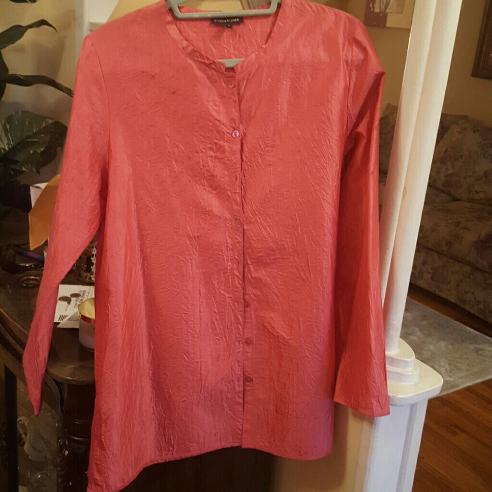Eileen Fisher silk tunic blouse