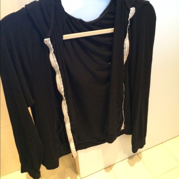 ISO black light weight brandy Melville zip up - Picture 1 of 1