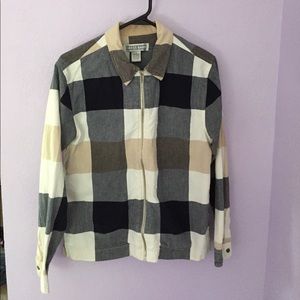 Zip-Up Plaid Long sleeve