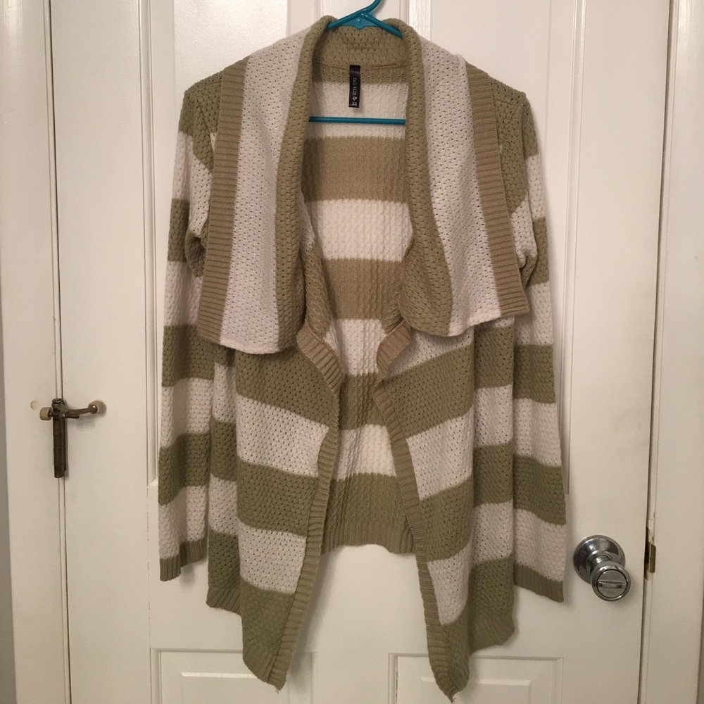 Knit stripe cardigan