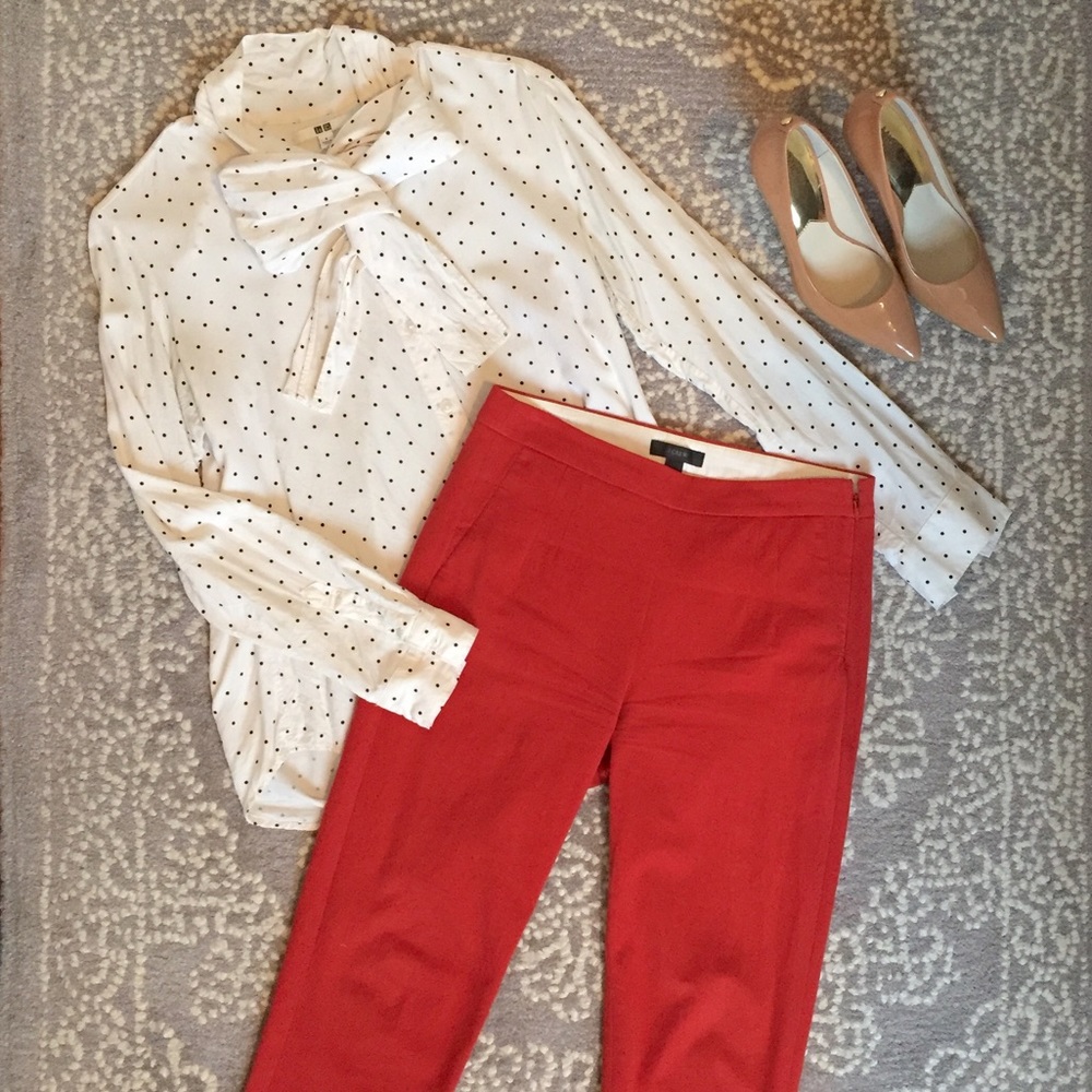 J. Crew Martie Bi-Stretch Cotton Cropped Pants
