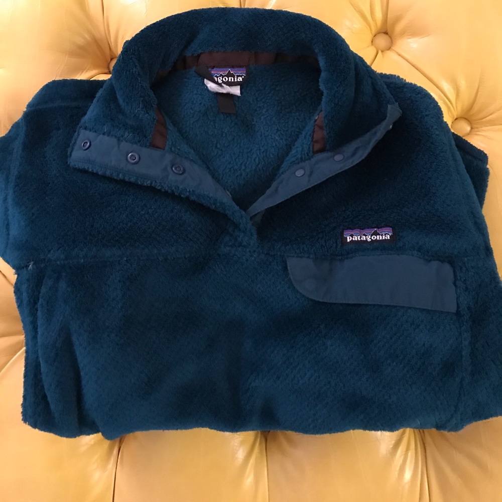 Women's Patagonia pullover teal blue/green large