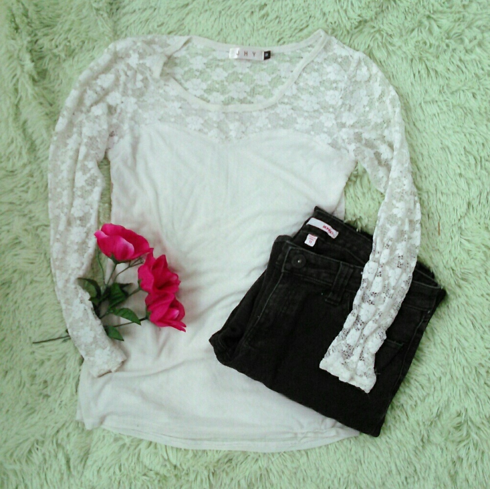 Lace Sleeve Top