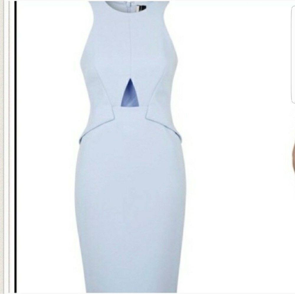 Topshop light blue cut out dress