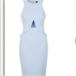 Topshop light blue cut out dress