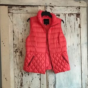 Talbots Salmon Down Puffer Zipper-front Vest