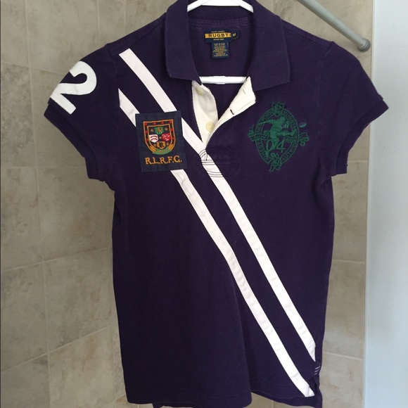 Purple Rugby Ralph Lauren Collared Polo - Picture 1 of 5