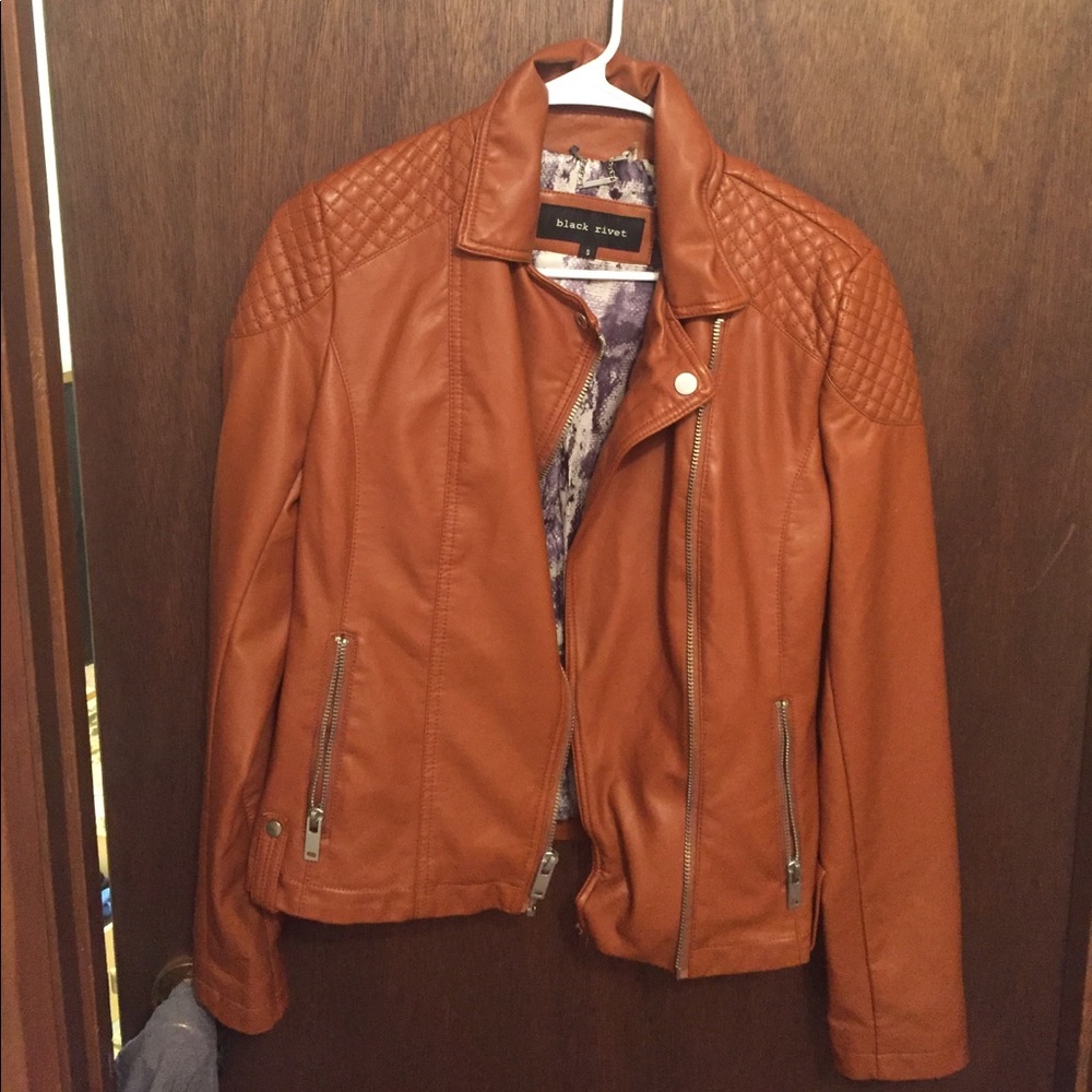 Brown leather jacket!
