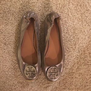 Tory burch metallic espadrilles