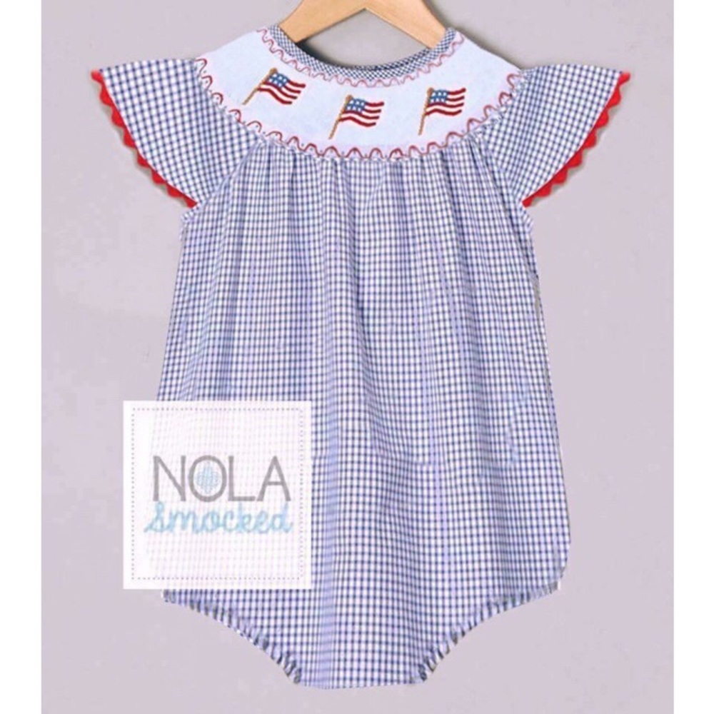 🇺🇸Flag smocked bubble