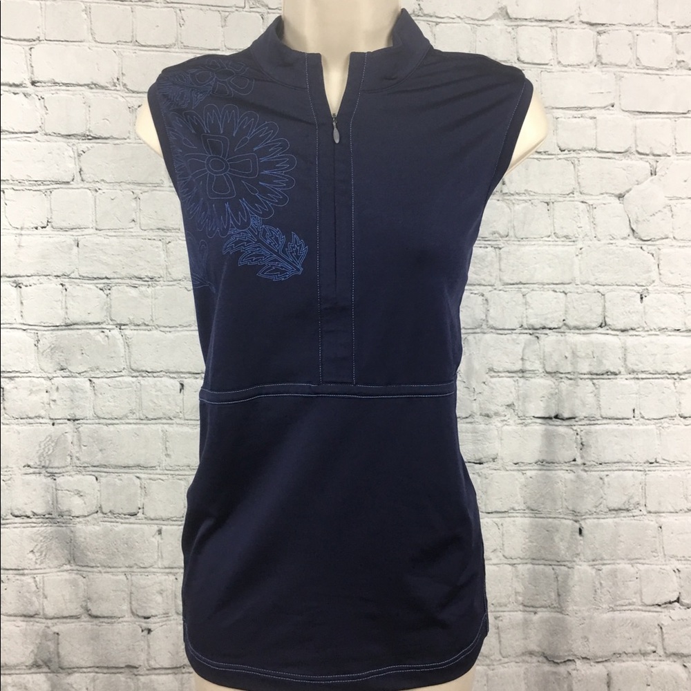 Adidas ClimaCool "XL" Navy/Blue Zipper Top