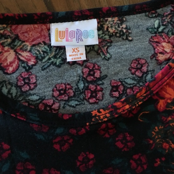 Lularoe Red Roses and Blue Irma - Picture 3 of 7