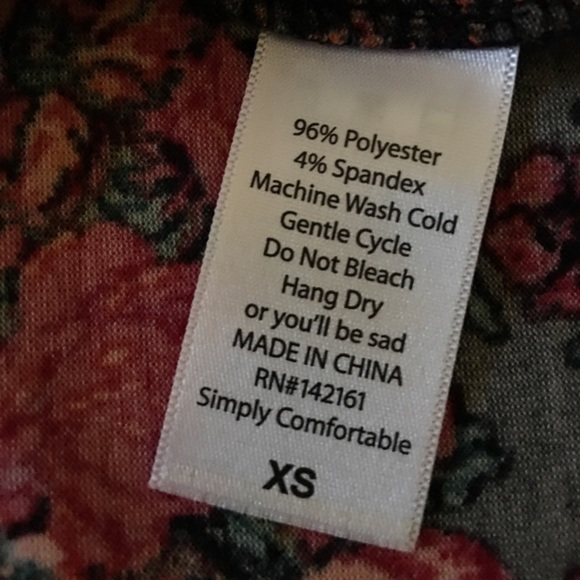 Lularoe Red Roses and Blue Irma - Picture 4 of 7