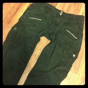 "Skinny" Black Cargo Pants