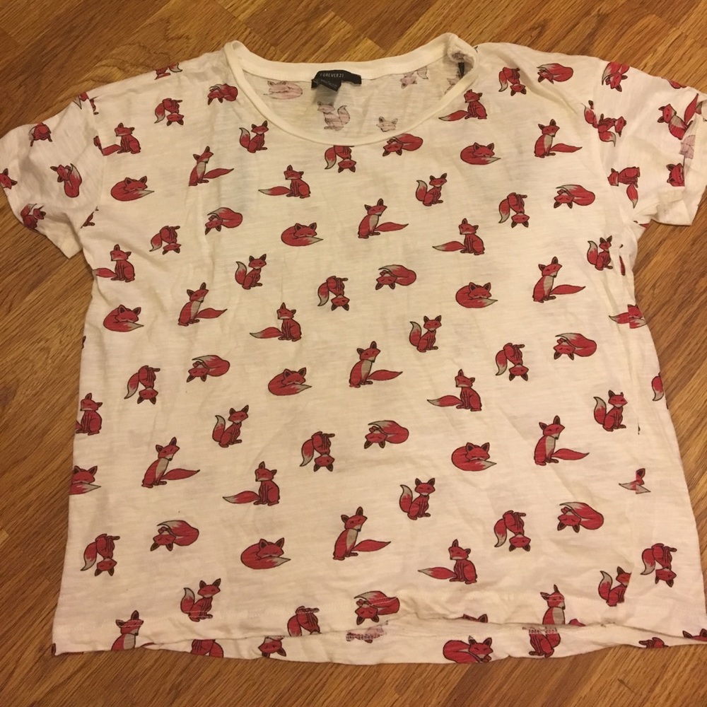 Red fox pajama tee