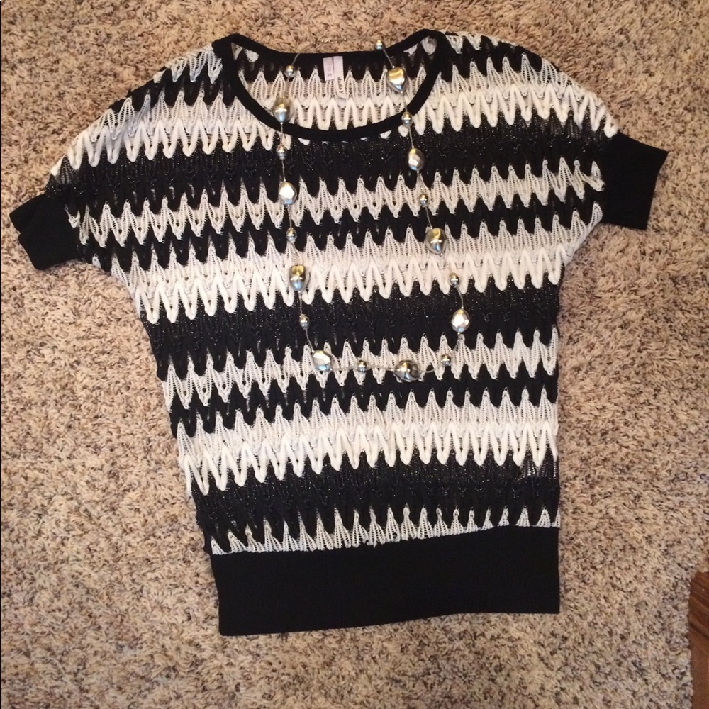 Black & White Chevron Sweater