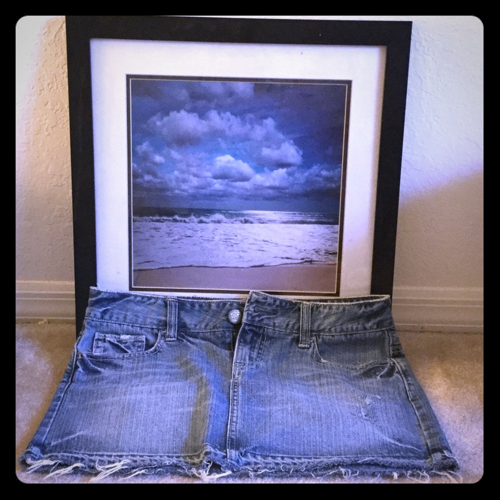 Denim mini-skirt 👄