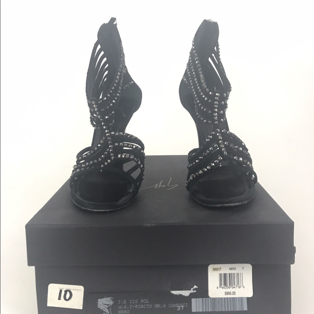 Giuseppe Zanotti Black studded heels