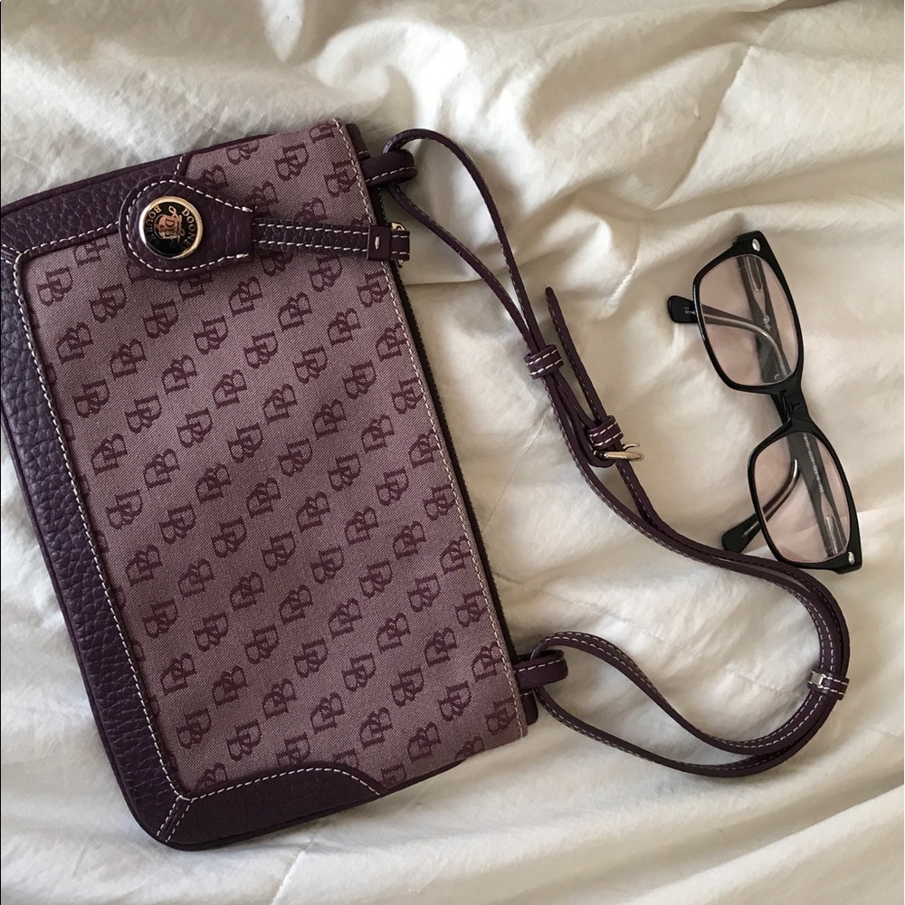Dooney & Bourke burgundy mini purse (pouchette)