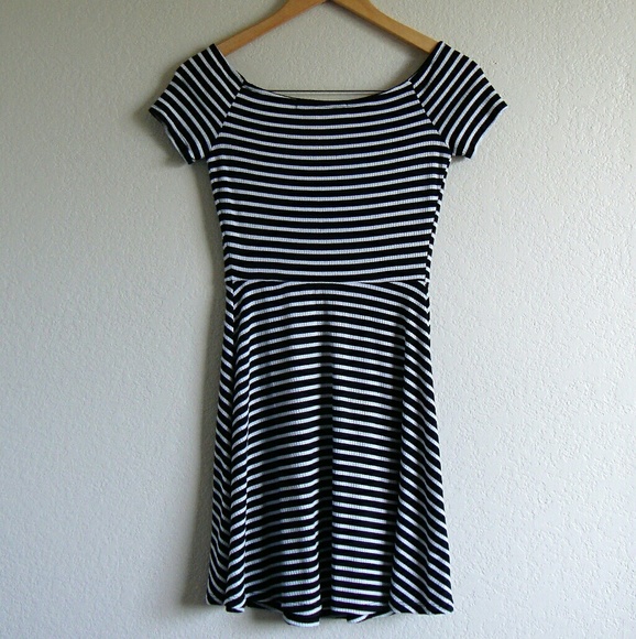 American Rag • Striped Off-The-Shoulder Dress - Picture 4 of 6