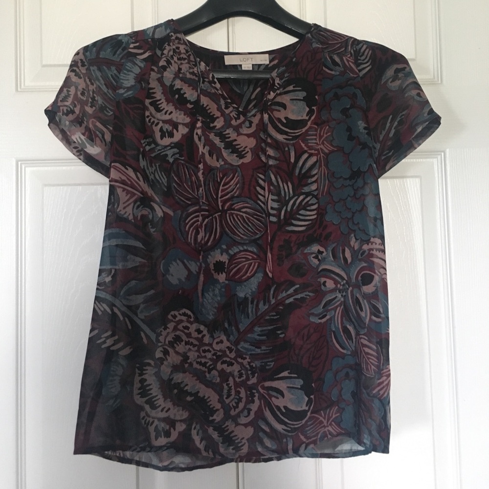 LOFT floral blouse