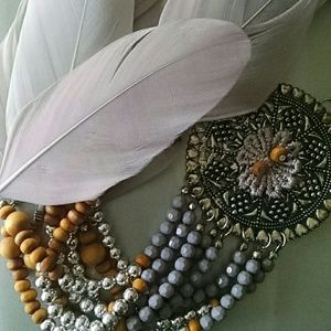 feather and bead earrings