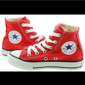 Red converse size 8