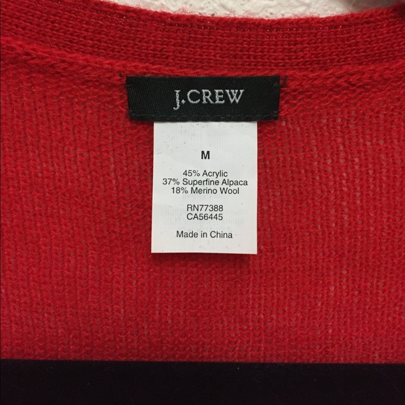 Red J. Crew cardigan - Picture 3 of 3