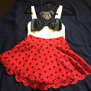 Polka dots skort