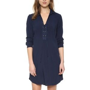 Splendid navy silk mini dress