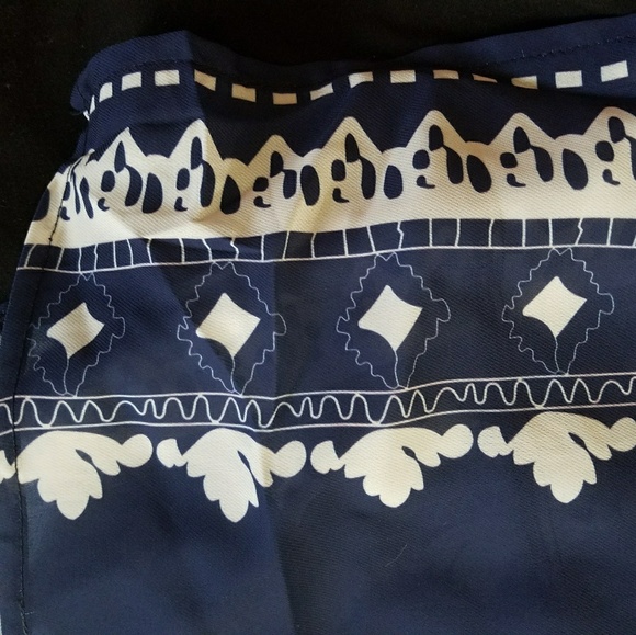 LAST ONE//AT GREAT LENGTHS NAVY PRINT CARDIGAN - Picture 6 of 7