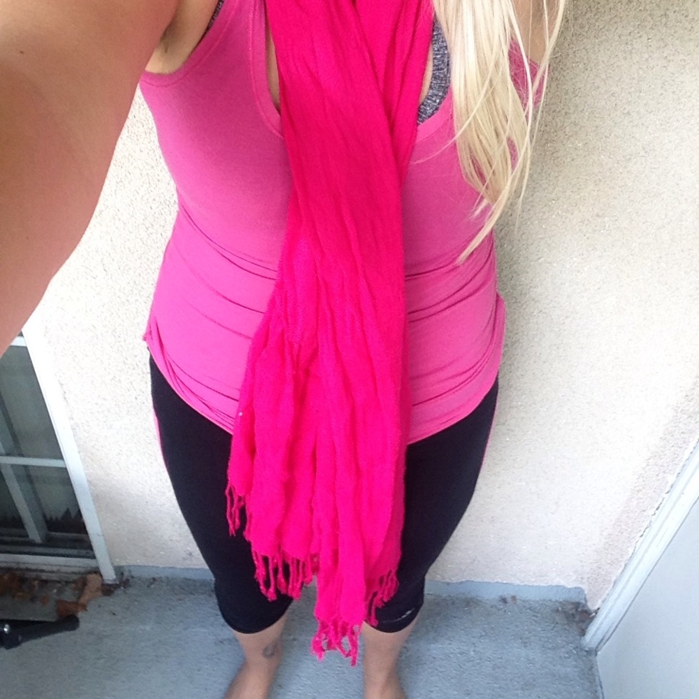 Hot pink scarf