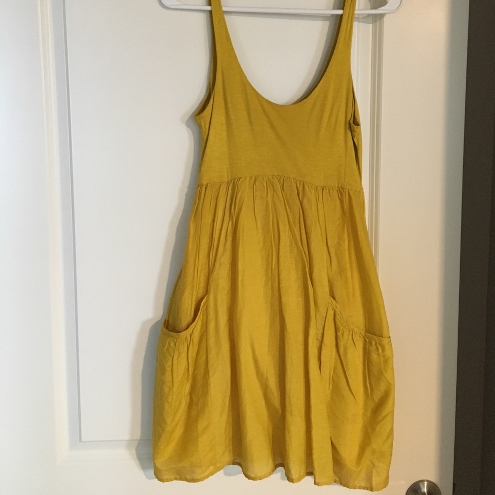 Mustard yellow summer dress