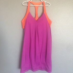 Lululemon tank in purple & orange