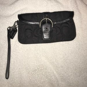 Black Coach Wristlet