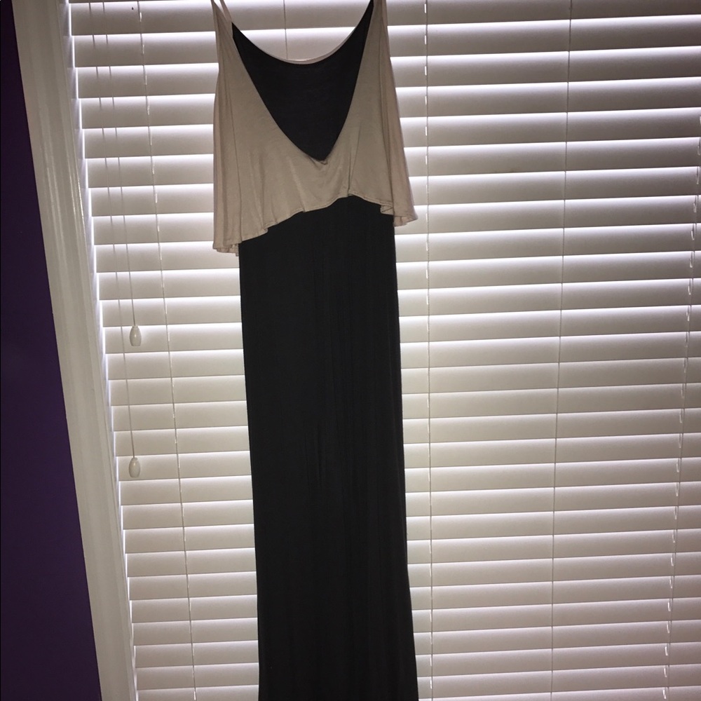 White and Black Maxi with low back! - Picture 2 of 2