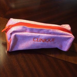 Clinique zippered cosmetic makeup bag/case