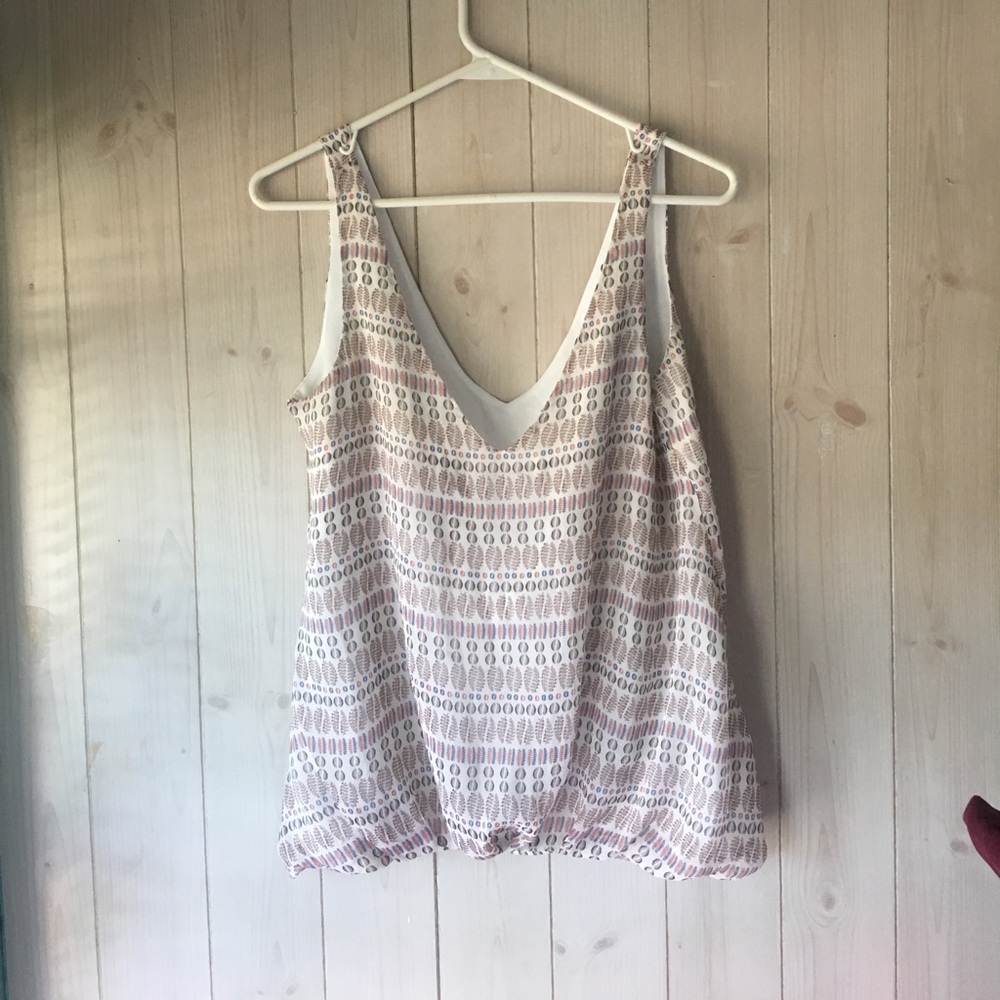 Wren & Willa Patterned Cream Tank