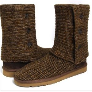 Brown knit Uggs