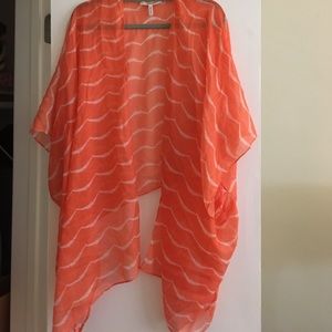 Kimono-style BCBGeneration Coral Beach Coverup!
