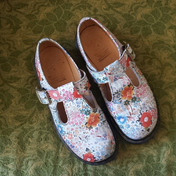 Dr. Martens | Shoes | Rare Dr Martens Floral Mary Janes Shoes | Poshmark