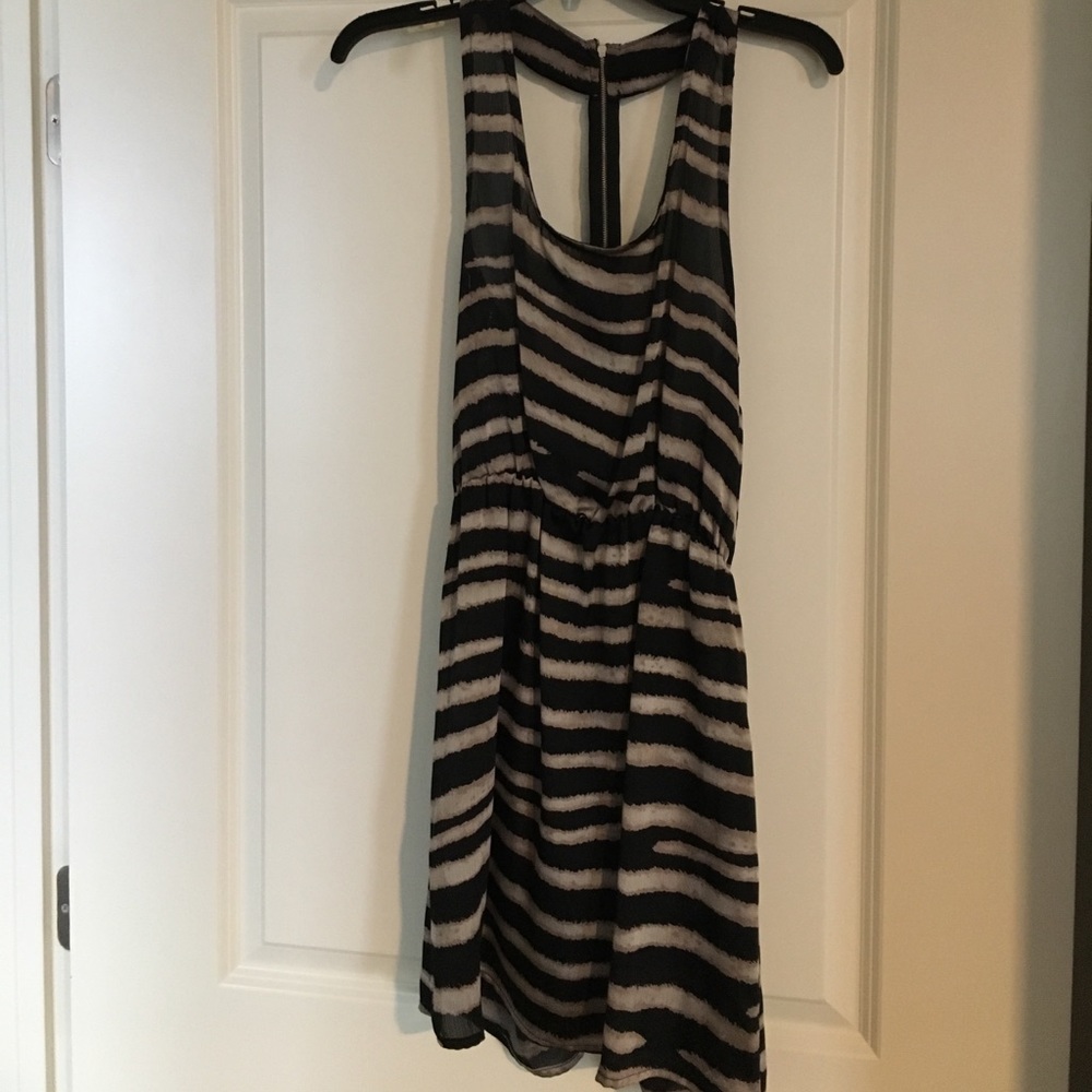 Black and Tan striped dress