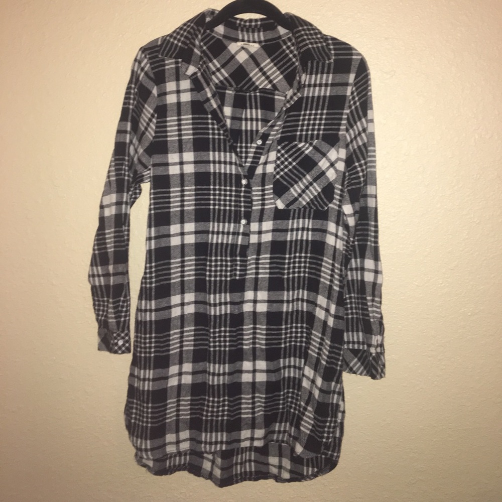 High-low flannel dress🌹🌹🌹